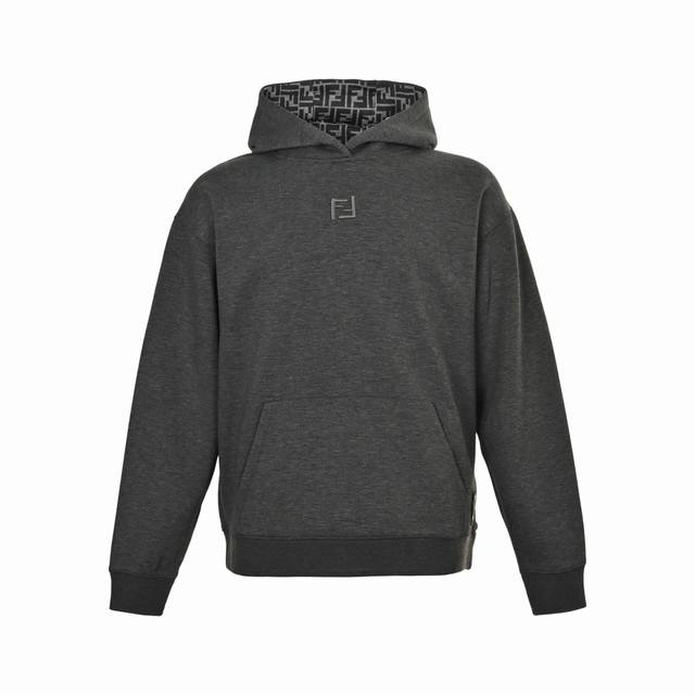 Fendi Ff embroidered hooded sweatshirt Customized double-layer luxurious soft ai
