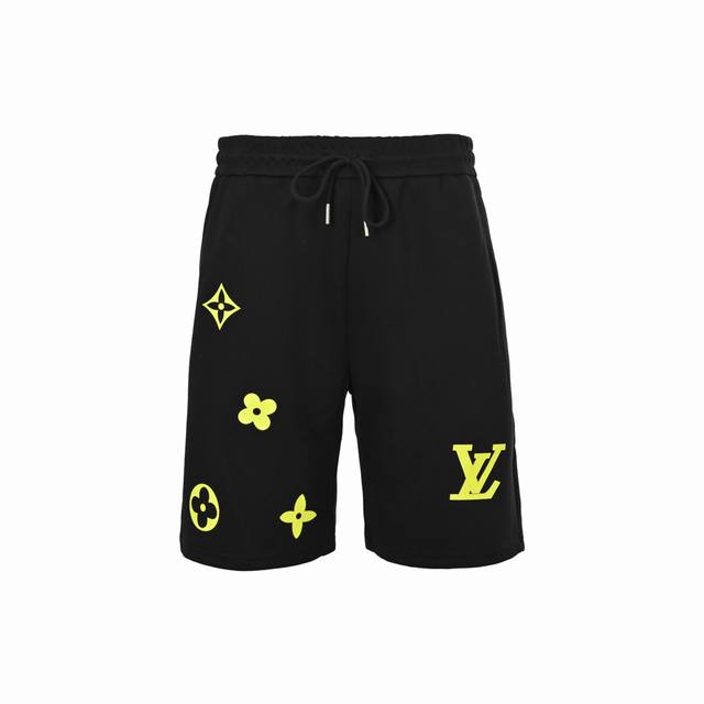Louis Vuitton 25Ss Logo Printed Shorts The fabric is a customized 380g washed pu