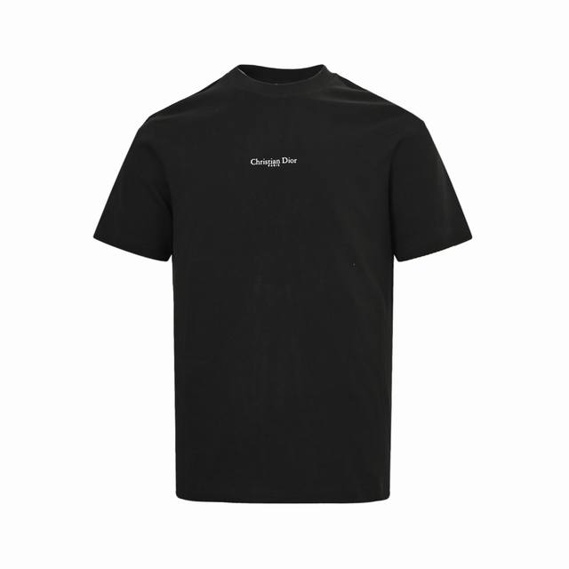 Dior 25Ss letter print short sleeves interprets timeless luxury with minimalist
