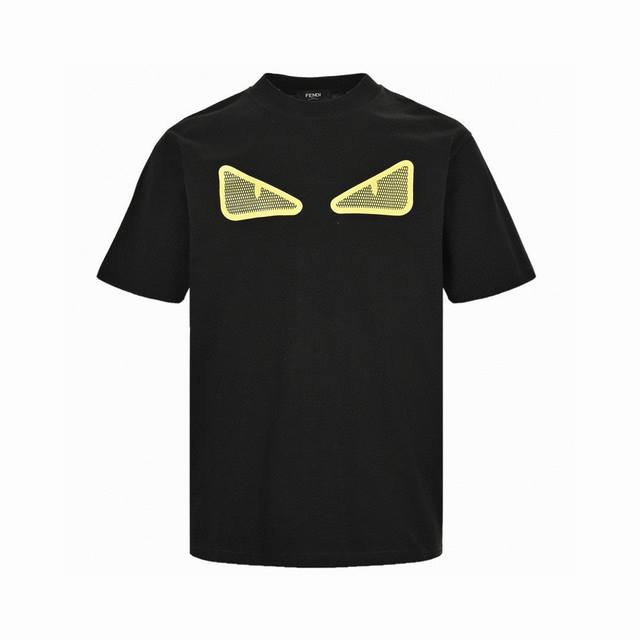 Fendi Summer new product Little Monster Eyes Printed Round Neck Short Sleeve T-s