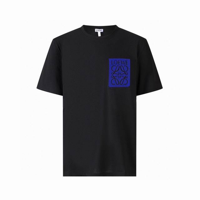 Loewe Summer new style, round neck short-sleeved T-shirt with embroidered logo o