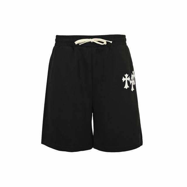 Chrome Hearts 25Ss embroidered white label cross shorts Hand-made custom leather