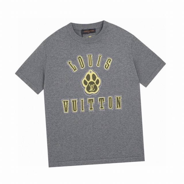Louis Vuitton New summer style, jacquard hot diamond knitted round neck short sl