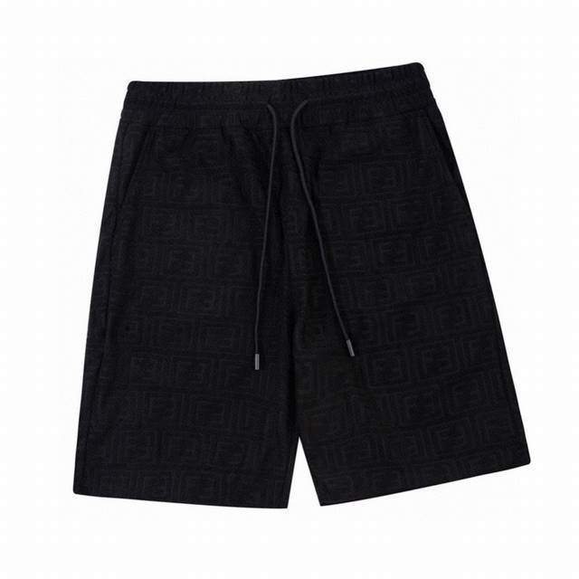 Fendi summer new double F pattern towel fabric jacquard casual shorts are very o