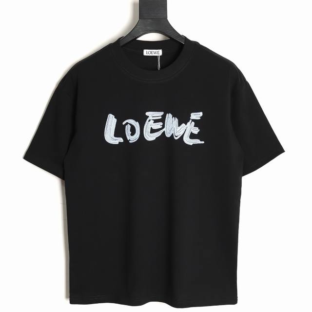 Loewe 25Ss dotted four-leaf clover short-sleeved T-shirt The fabric is made of c
