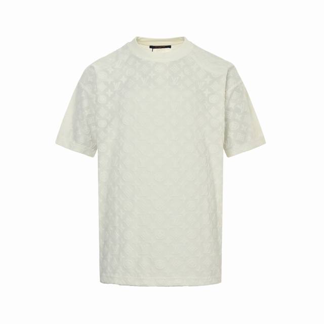 Louis Vuitton 25Ss embossed full-print monogram jacquard short-sleeve original m