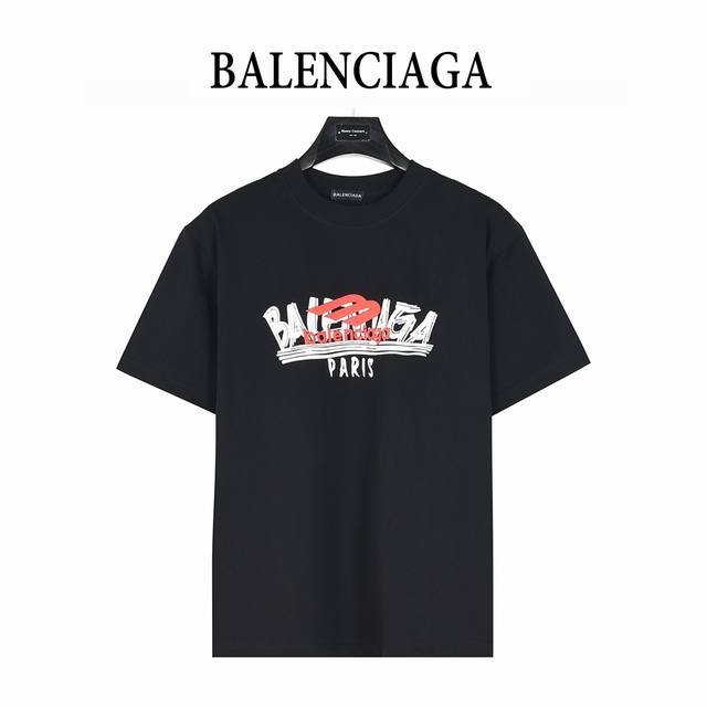 Balenciaga 25Ss Graffiti Logo Letters Foam Print Short Sleeve T-shirt Purchase t