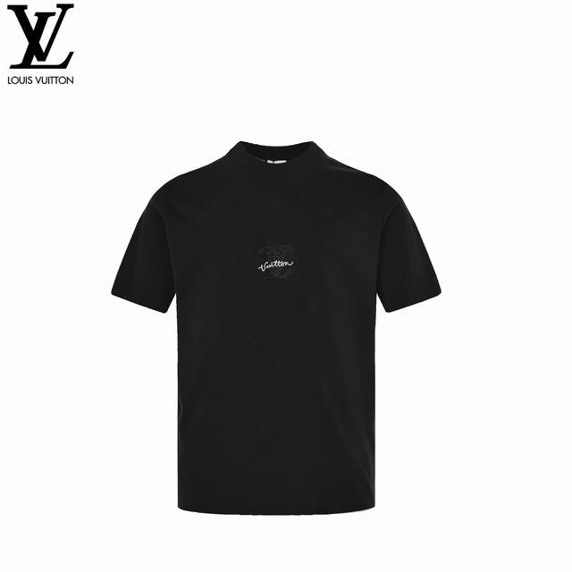 Louis Vuitton 25Ss hot diamond silicone short sleeves High-density three-dimensi