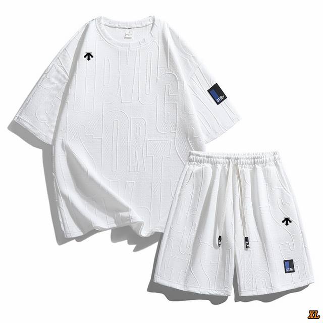 Descente exclusive real shot of the new summer high-quality suit trendy loose sh