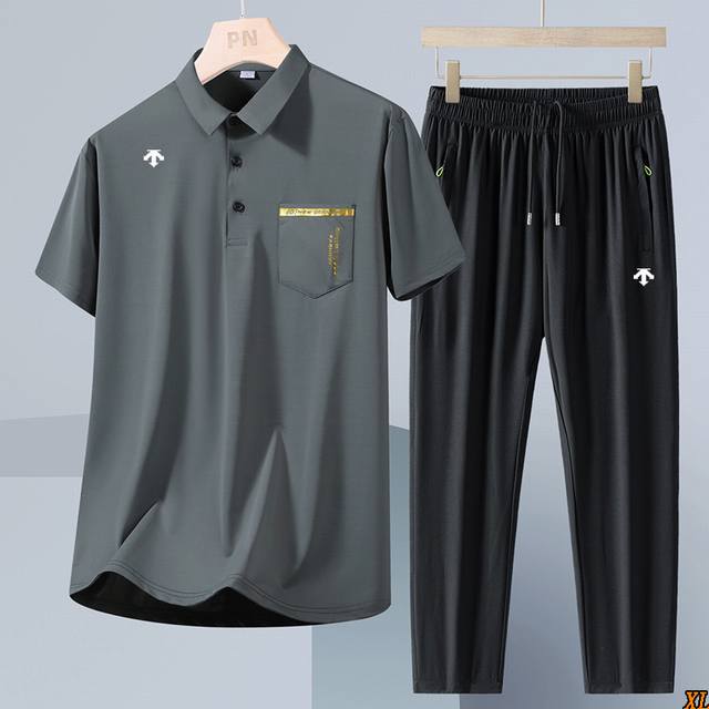 Descente exclusive real shot of the new summer high-quality quick-drying Polo sh