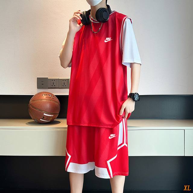 Nike exclusive real shot of the new summer vest sports suit basketball suit men'