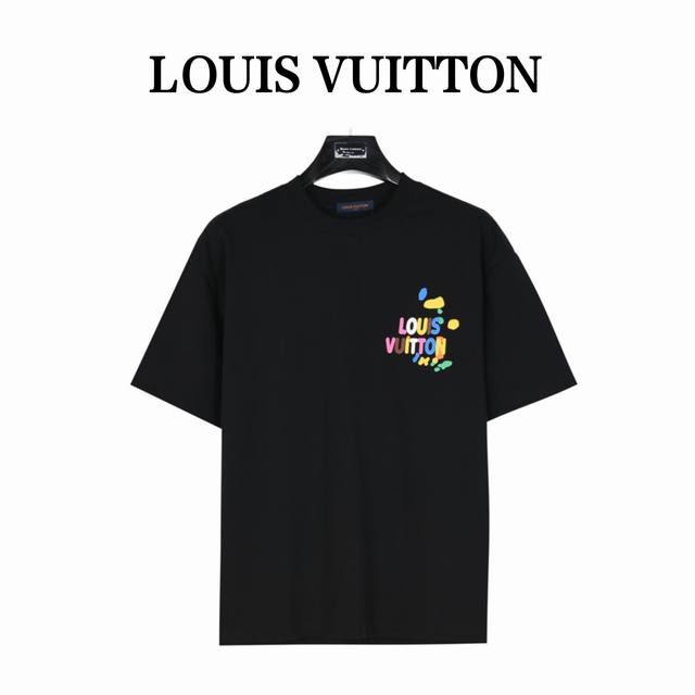 Louis Vuitton 25Ss graffiti colorful letters foam printed short-sleeved T-shirt