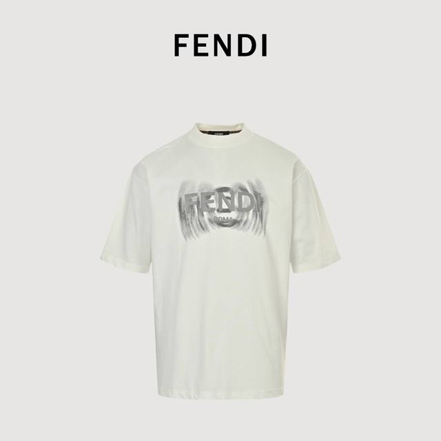Fendi 25Ss Rendered Letter Logo Short Sleeve T-shirt Made of high-quality fabric