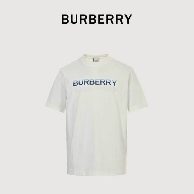 Burberry Bbr two-tone three-dimensional embroidered slogan short-sleeved T-shirt