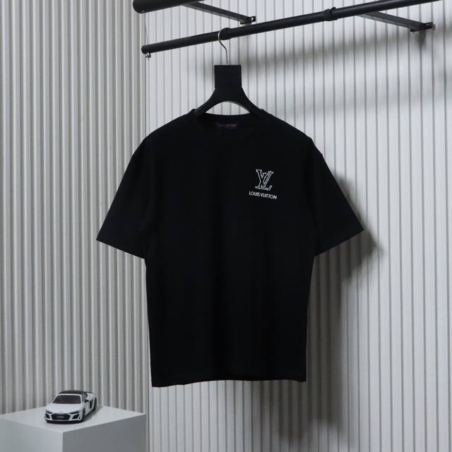 Louis Vuitton Lv 25Ss Line Logo Short Sleeve T-shirt is made of customized 240G