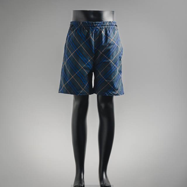 Counter-position version Burberry Bbr 25Ss diamond check horse shorts Fabric wov