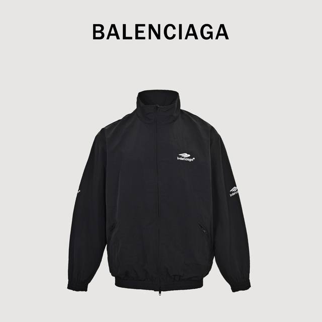 Balenciaga Blcg letter embroidered mesh lining jacket The pattern uses imported