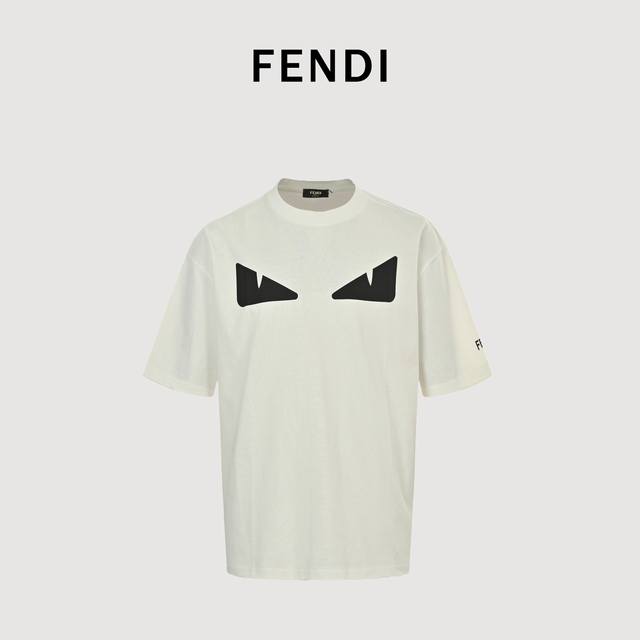Fendi 25Ss Silicone Eye Short Sleeve T-shirt The fabric is made of customized 24