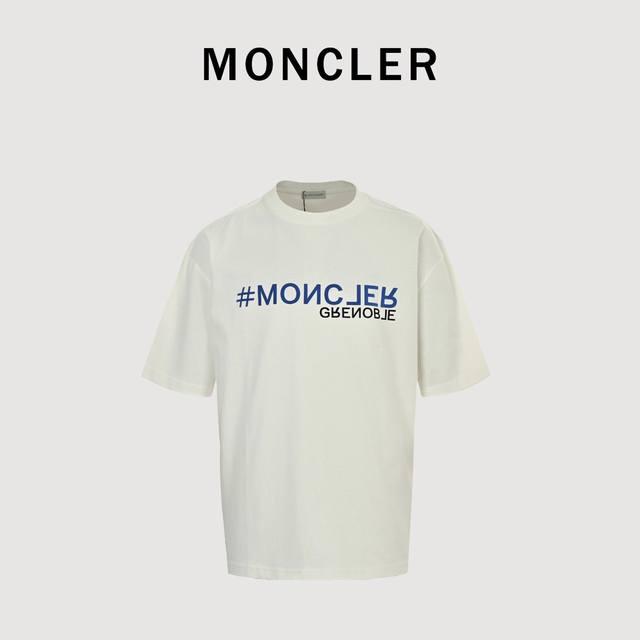 Moncler 25Ss flocked letter short-sleeved T-shirt The fabric is made of customiz