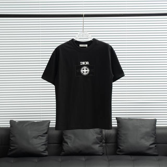 Factory P direct supply DiorحDior small logo compass short-sleeved T-shirt Size: