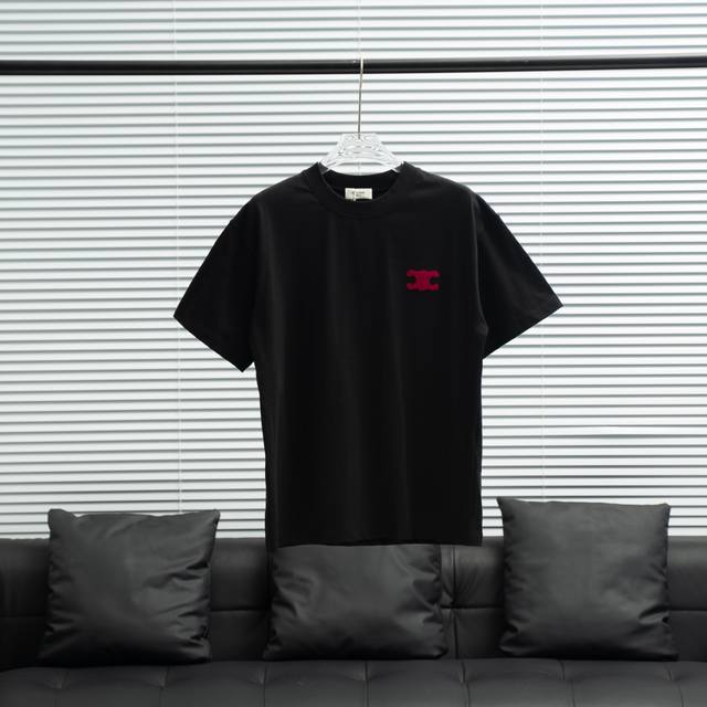 Factory P direct supply ChanelحChanel red flocked small label short-sleeved T-sh