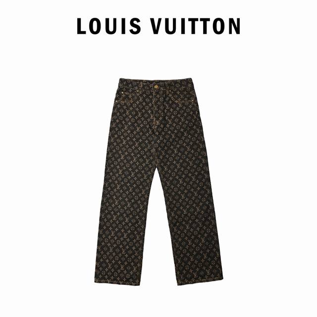 Louis Vuitton full print brown jeans was originally purchased for 18,300. The fa