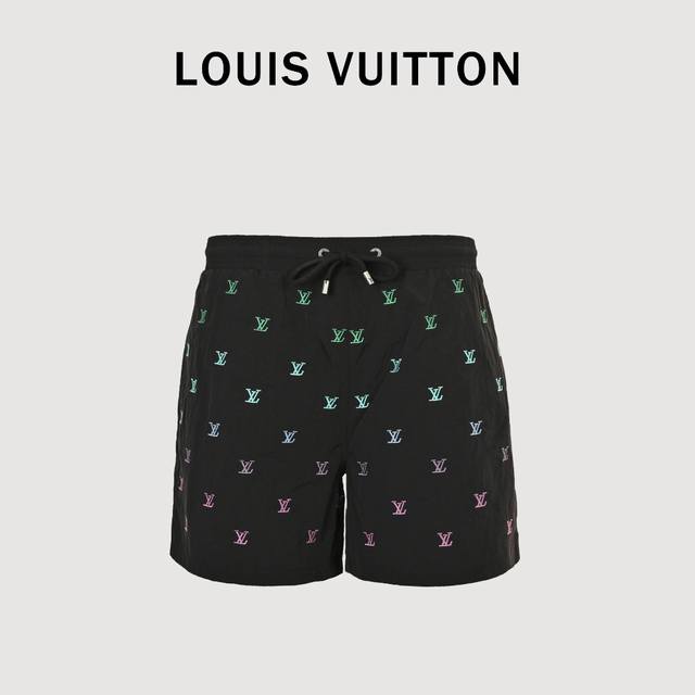Louis Vuitton 25Ss full-width monogram gradient embroidery shorts The new Lv bea