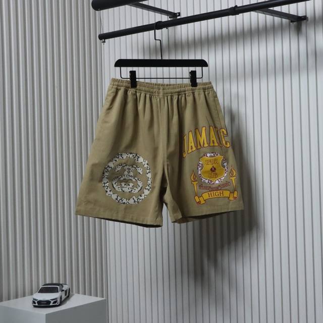 Stussy X Denim Tears joint model Ss25 printed casual shorts with rich details. S