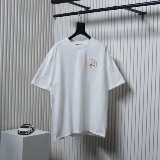 Drew House smiley face embroidered letter logo unisex loose short-sleeved T-shir