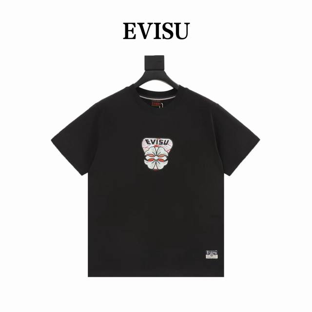 Evisu Fukujin Hanazadamo Large M Print Short Sleeve T-shirt Size: S-Xxl