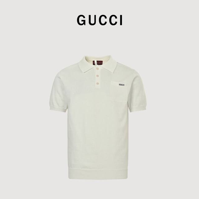 Gucci Gucci letter wool short-sleeved Polo shirt Originally purchased for 8,850,