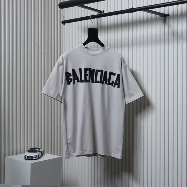 Balenciaga 23Ss masking tape short-sleeved T-shirt This year's most popular shor