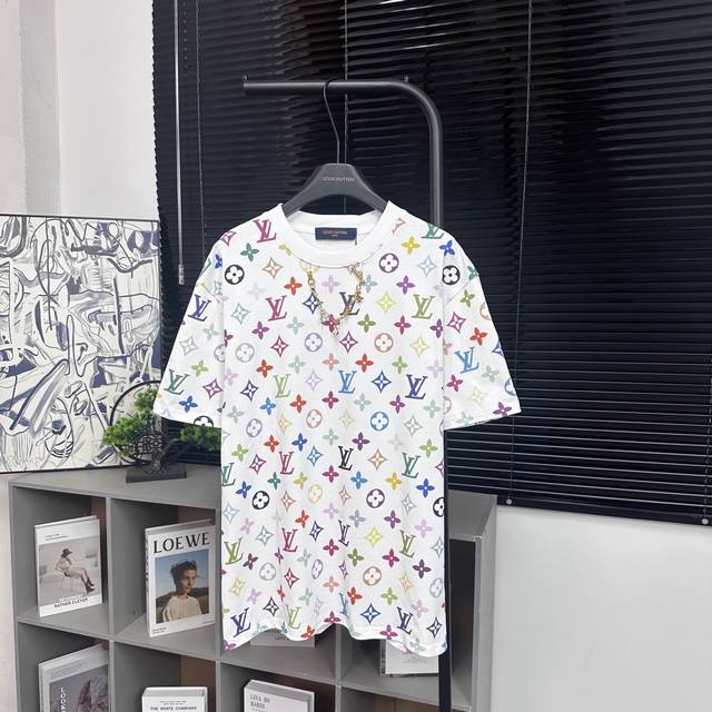 Louis Vuitton Style: L825# Louis Vuitton new white tri-color digital printing sh