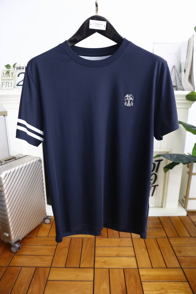 Brunello Cucinelli. 2025 summer new original men's short-sleeved shirt! Luxury c