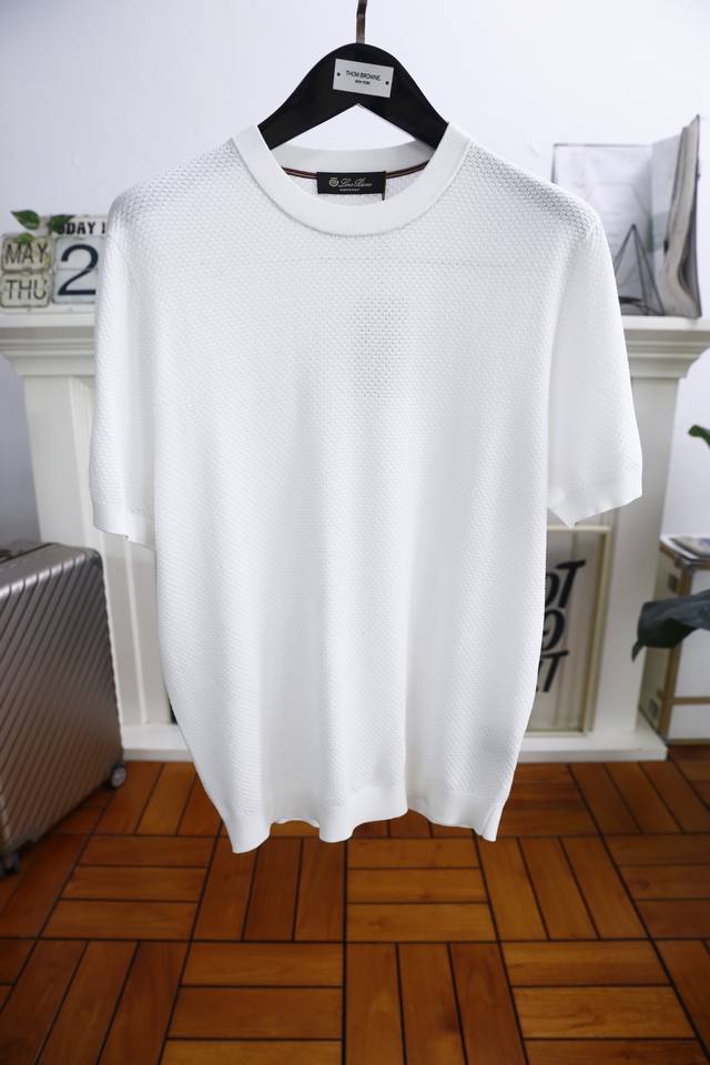 Lp. 2025 Summer new men's clean version knitted short sleeves, fashionable and c