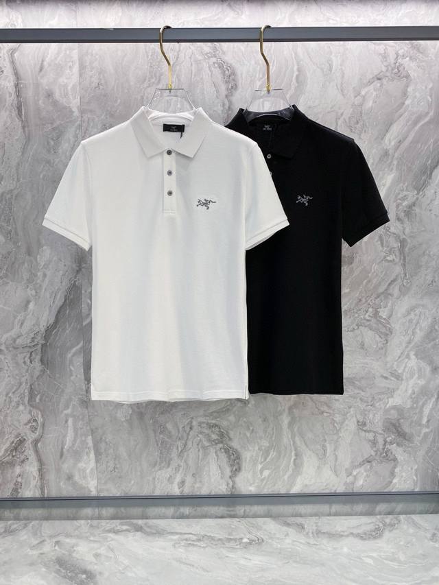 Arc's 2025Ss summer new Logo men's lapel Polo shirt T-shirt classic business men