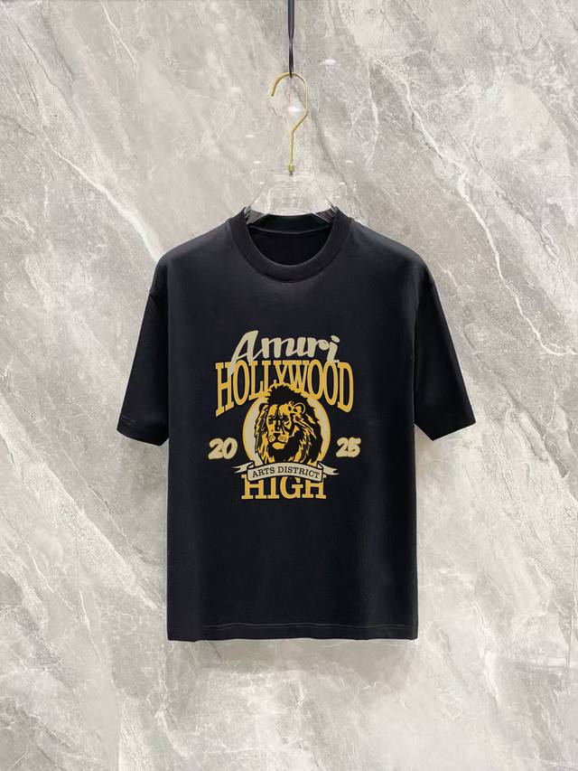 Amiri 2025 Spring and Summer New Release Counter Latest Short-sleeved Round Neck