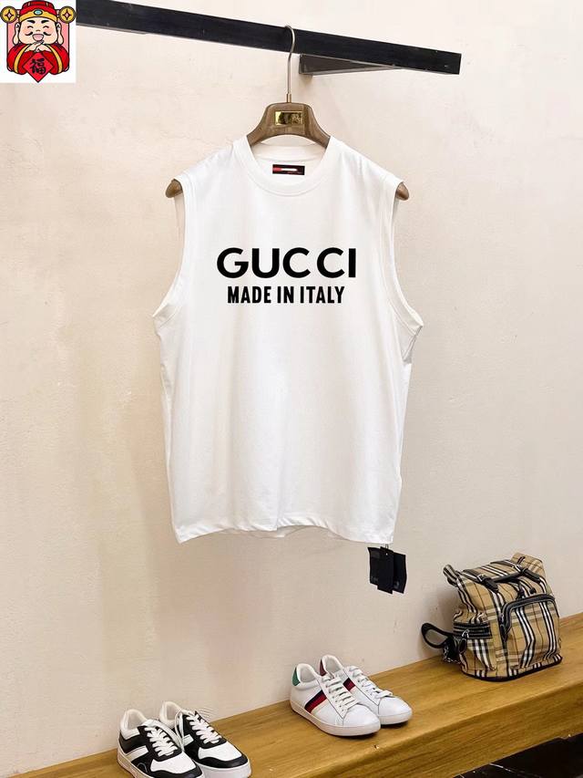 straight brand Gucci Gucci summer new vest T-sleeve classic simple style anyone
