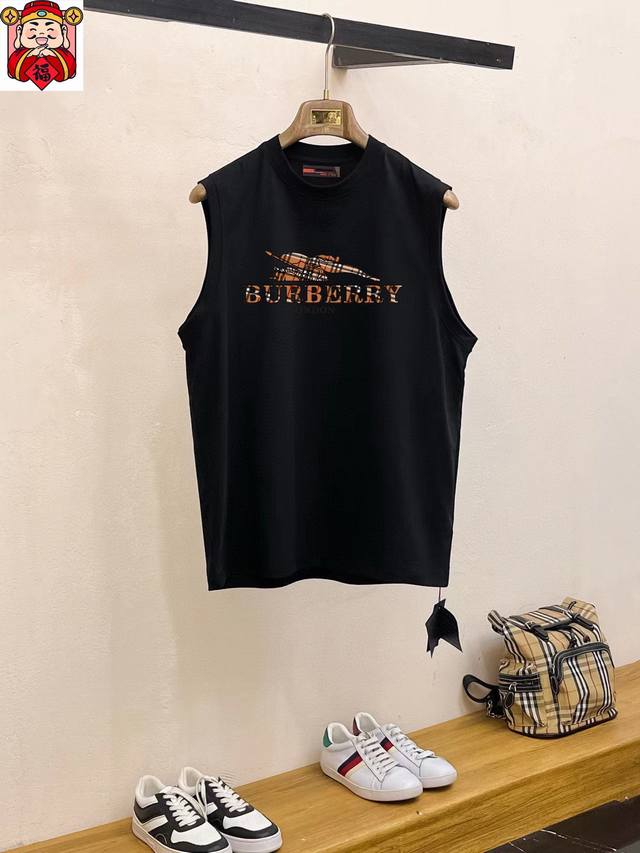 straight brand Burberry Burberry summer new vest T-sleeve classic simple style a