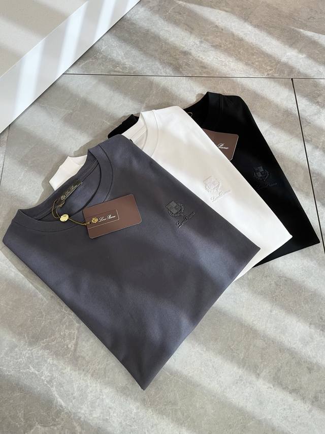 Loro Piana 2025 Spring/Summer Men's latest trade order short-sleeved T-shirt, in