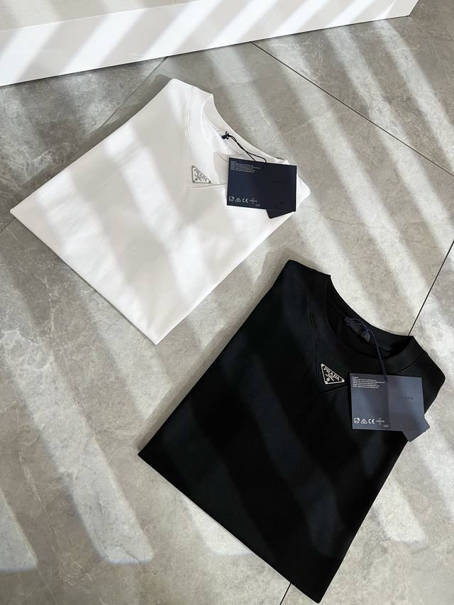 Prad*A 2025 spring and summer new men's and women's short-sleeved T-shirt, the l