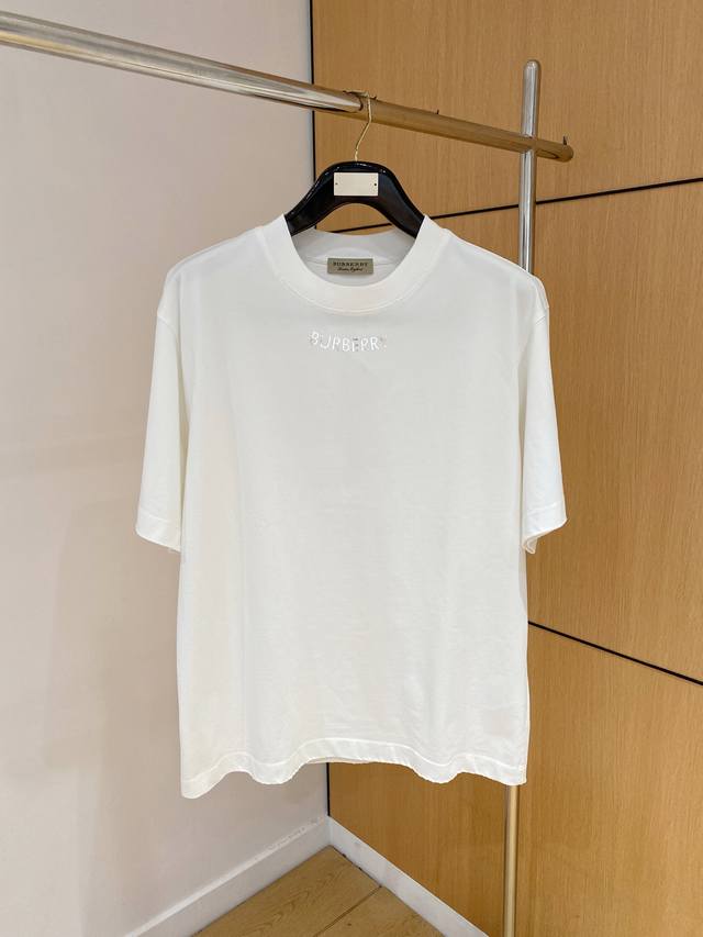 Burberry 2025 latest short-sleeved T-shirt, top printed letter pattern logo on t