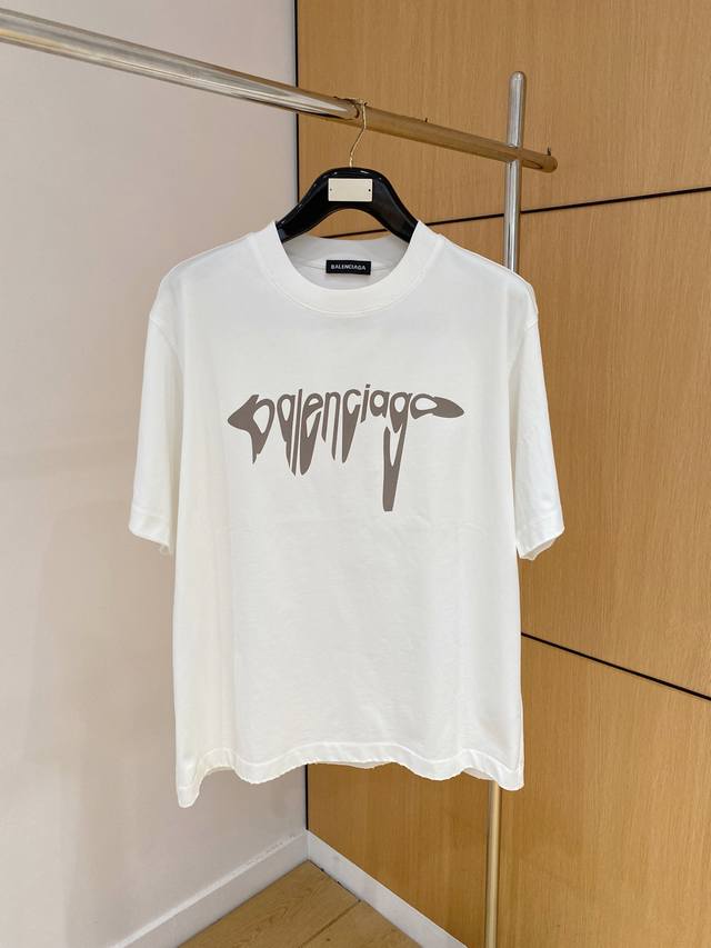 Balenciaga 2025 latest short-sleeved T-shirt, top printed letter pattern logo on