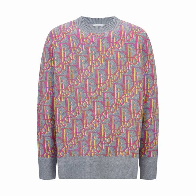 Exclusive supply Cd Full print jacquard round neck sweater Guozhuan 11,087 purch
