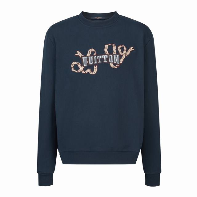 Exclusive supply 1V 24Fw Ribbon Badge Round Neck Sweater Originally purchased at