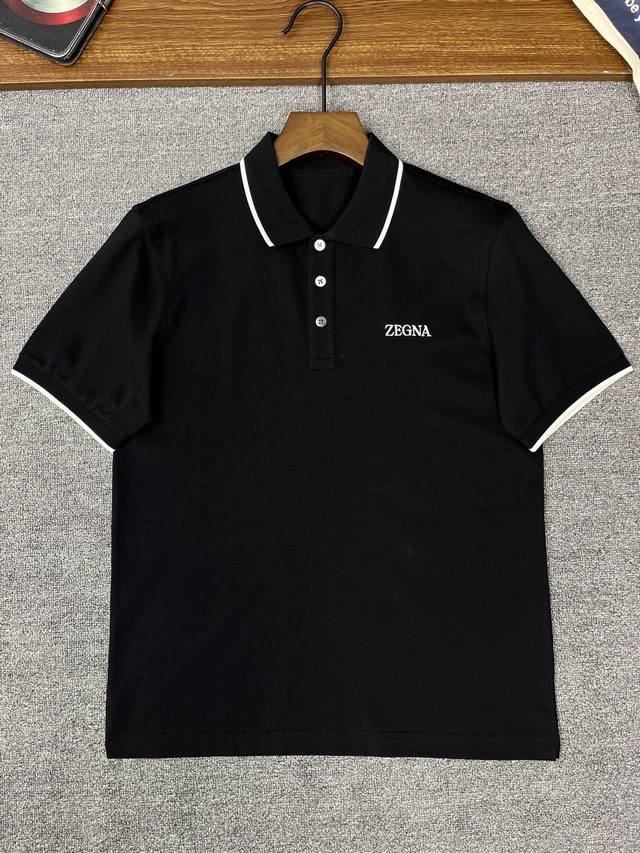 Zeg*A 2025 Spring and Summer Classic Business Casual Men's Short-sleeved Polo Sh