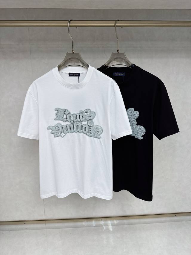 Lv 2025Ss Spring and Summer latest short-sleeved T-shirt, soft to the touch, com
