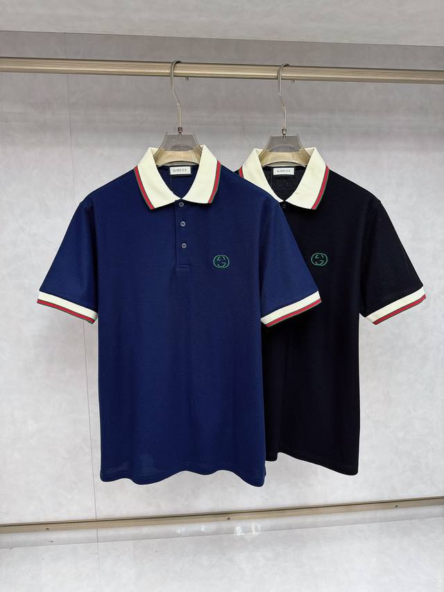 Gucci 2025Ss Spring and Summer latest short-sleeved Polo, soft to the touch, com
