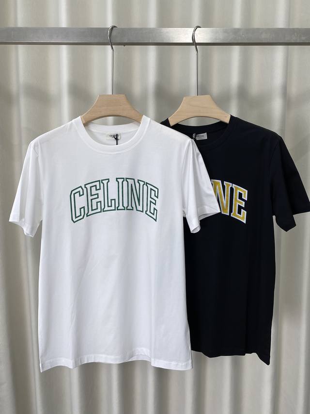Celine 25 Spring/Summer new product brand letter logo printed design short-sleev