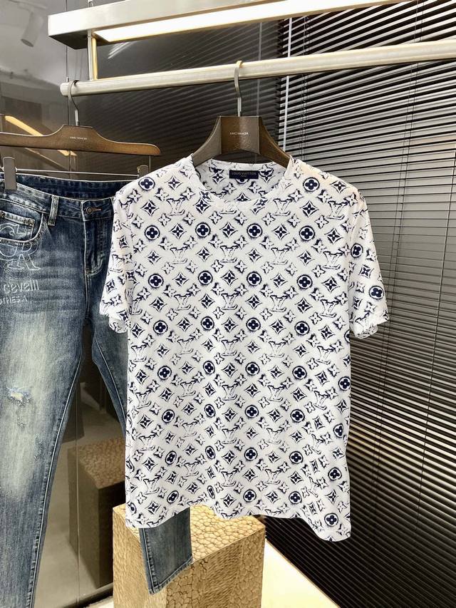 Lvlujia 2025Ss spring and summer latest 3D digital short-sleeved round neck T-sh
